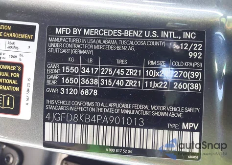 2023 Mercedes-Benz Amg Gle 63 Coupe S 4Matic from USA, damaged, VIN 4JGFD8KB4PA901013